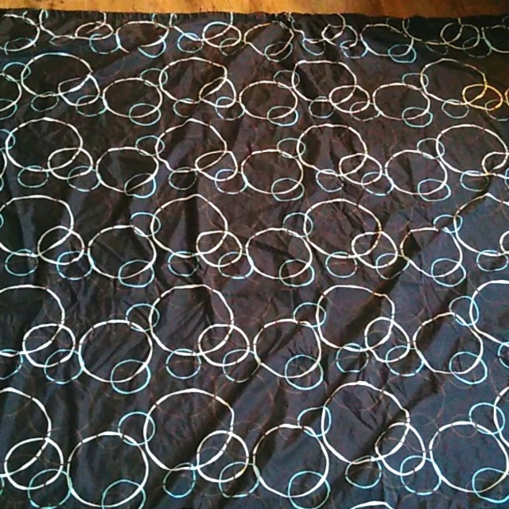 Hometrends fabric shower curtain brown bubbles circles